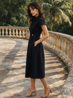 Pretty cotton one piece desss black