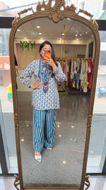 Pure crepe digital printed co ord set