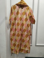 Pure cotton suit set in mustard