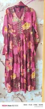 Crepe anarkali full suit