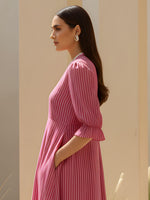Pretty cotton lace detailing one piece in pink