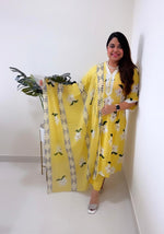 Restocked! Premium pure cotton stylish suit set paired up with Mul cotton dupatta