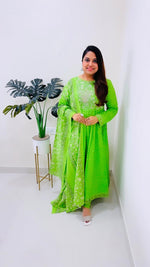 Pure cotton lehariya suit set with pretty detailing on yoke