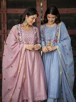 Stunning Mul chanderi suit with beautiful embroidery