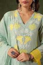 Super fine mulchanderiappliqué work suit set