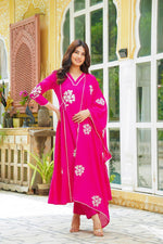 Pure Mul cotton lining suit set with beautiful embroidery all over