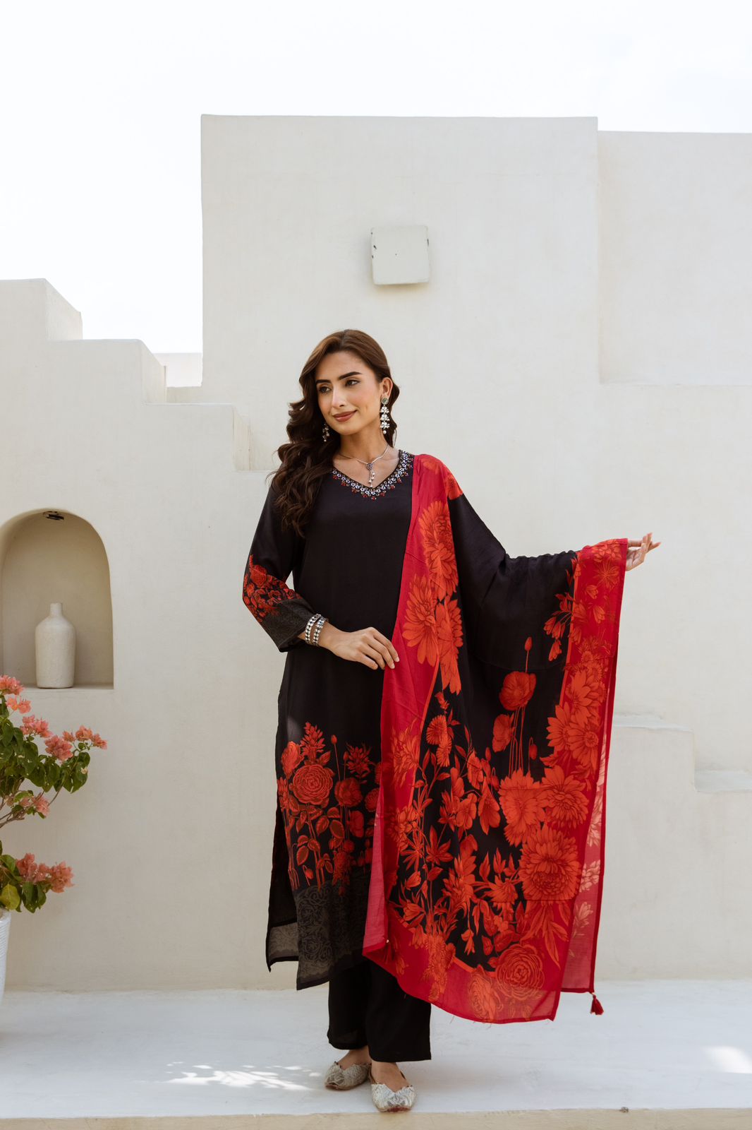 Pretty pure muslin digital printed suit