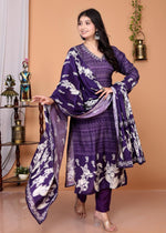 Pure muslin silk digital printed suit set