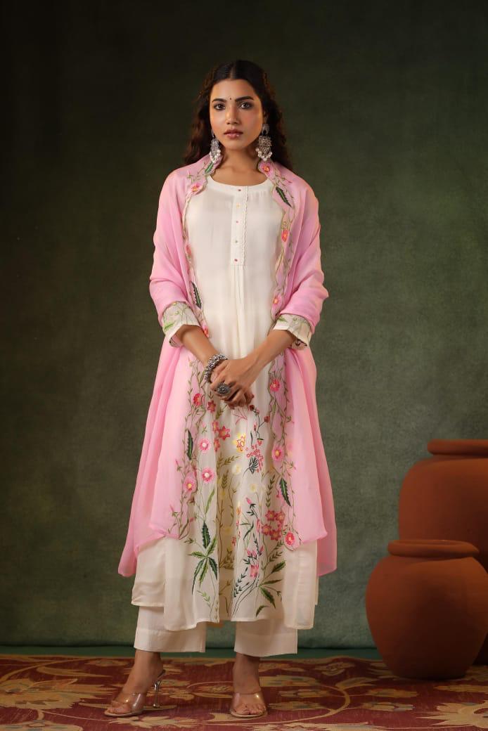 Pure orgenza applique work suit set