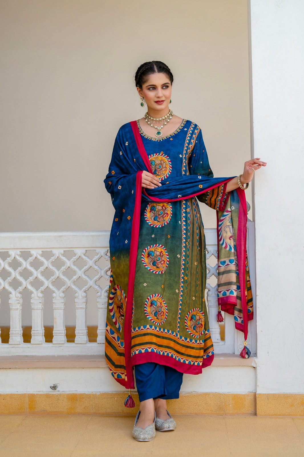 Premium crepe digital printed suit set