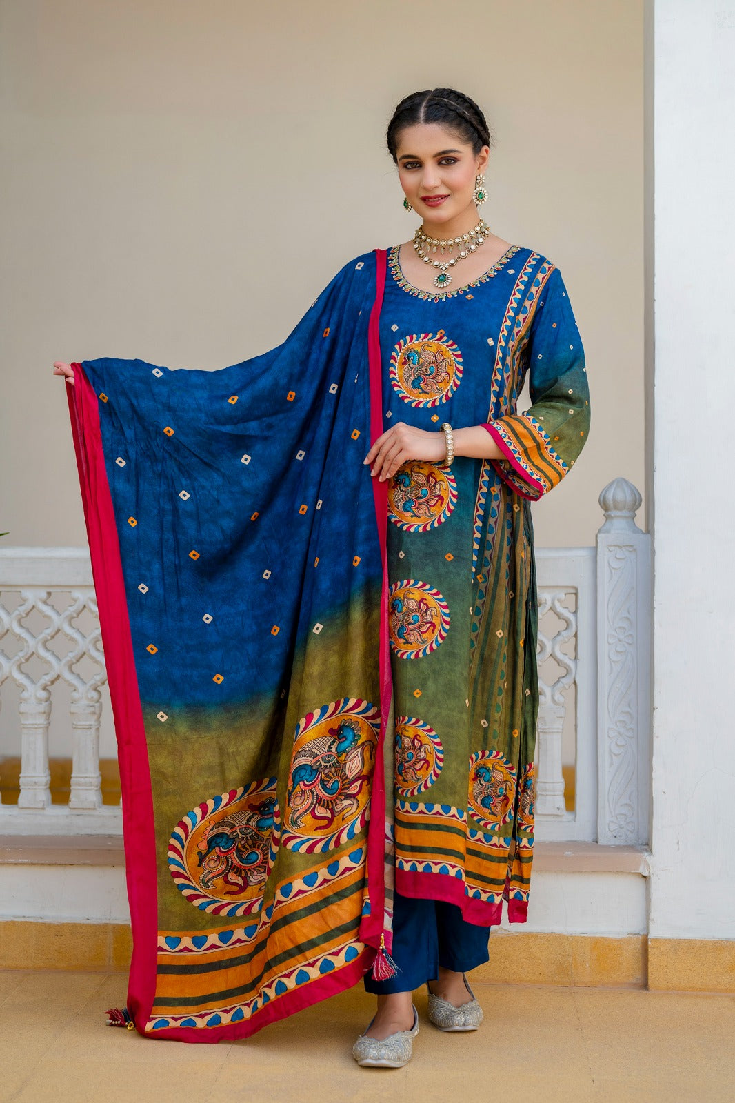 Premium crepe digital printed suit set