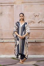 Pure muslin silk digital printed kaftan
