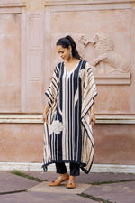 Pure muslin silk digital printed kaftan