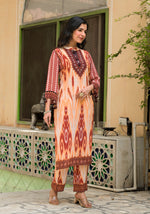 Wow crepe Ikkat Co ord set