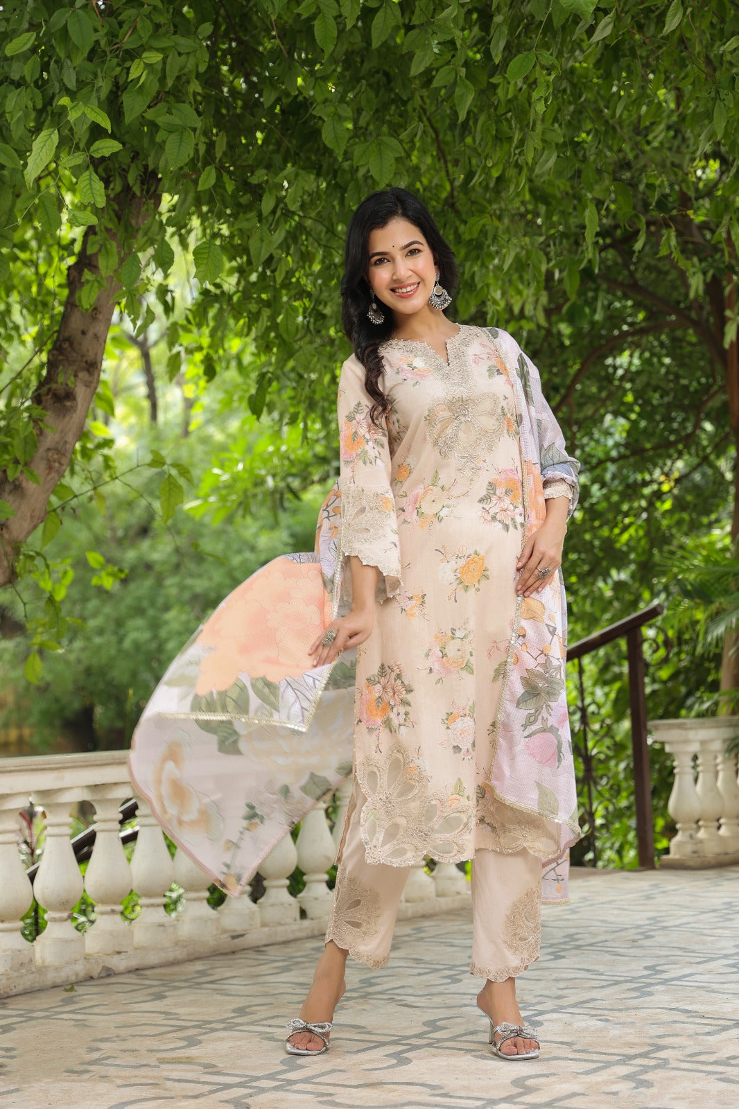 Premium cotton with Zari work