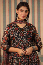 Pretty shiffon Anarkali suit set