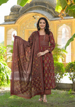 Premium cotton Anarkali suit set