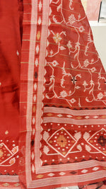 Gorgeous silk suit with full woven dupatta