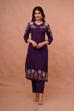 Premium cotton embroidered suit set