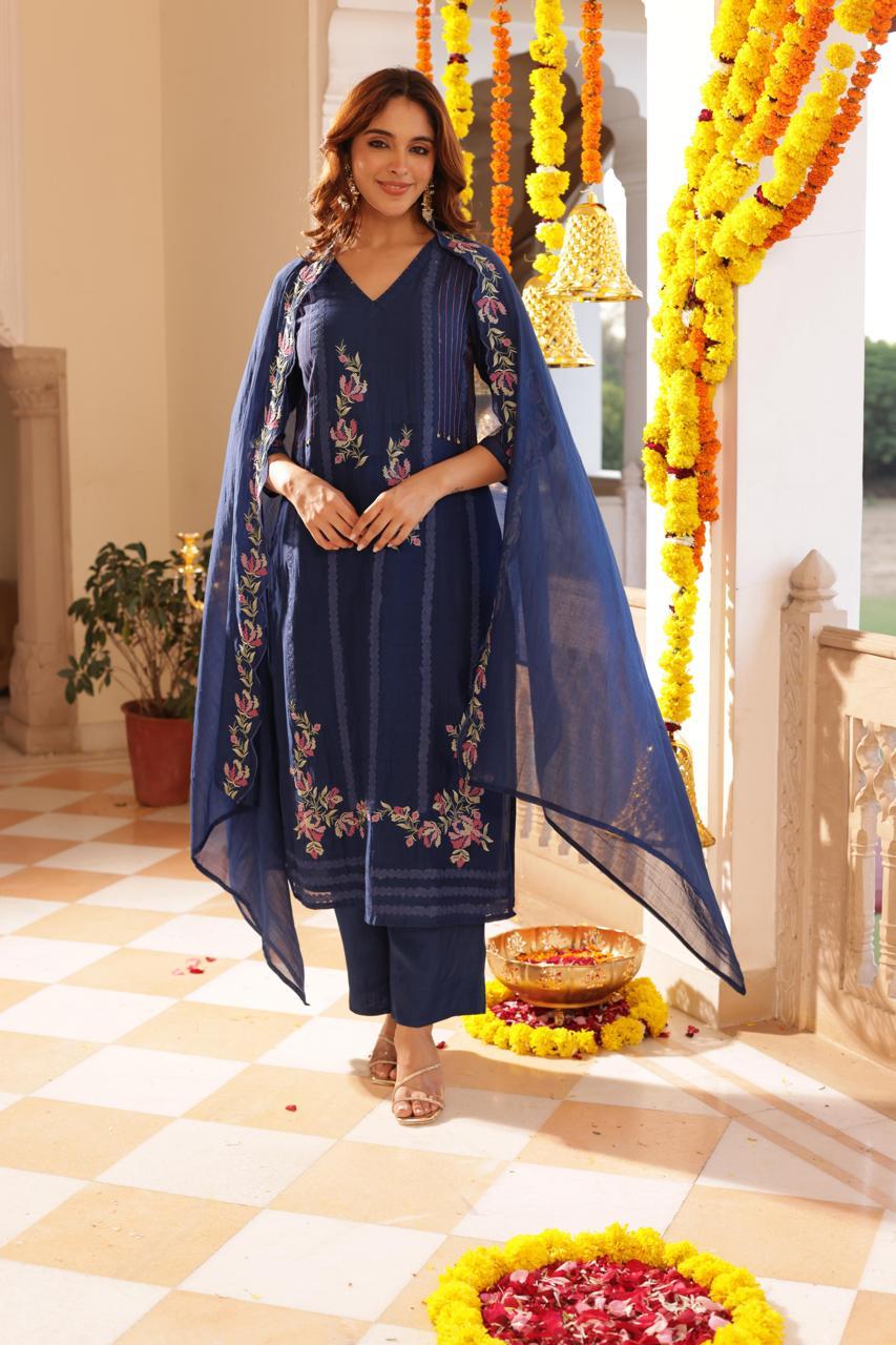 Pretty Mul chanderi suit set