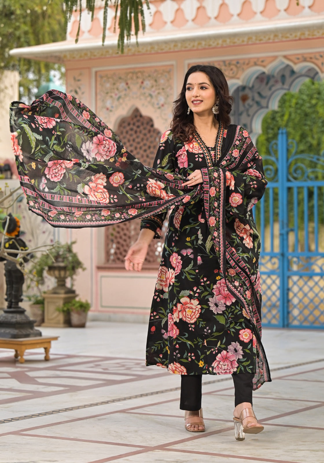 Gorgeous digital printed cotton suit set