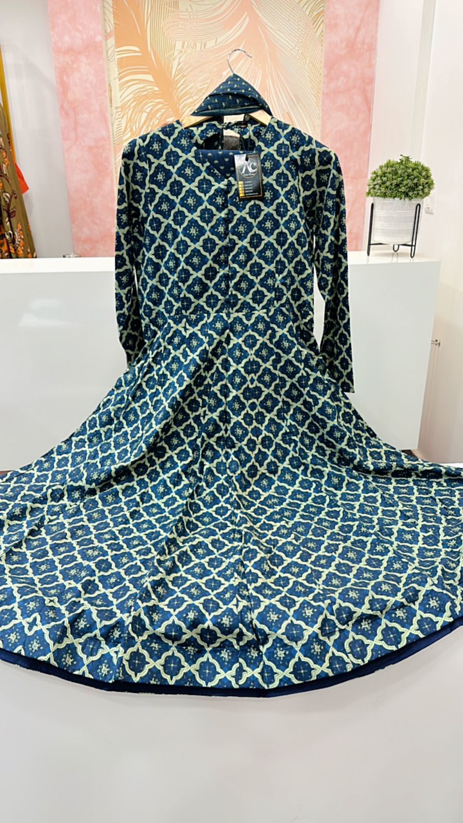 Heavy cotton Anarkali with beautiful back Anarkali suit set