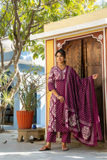 Pretty cotton A line suit set