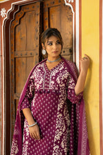 Pretty cotton A line suit set