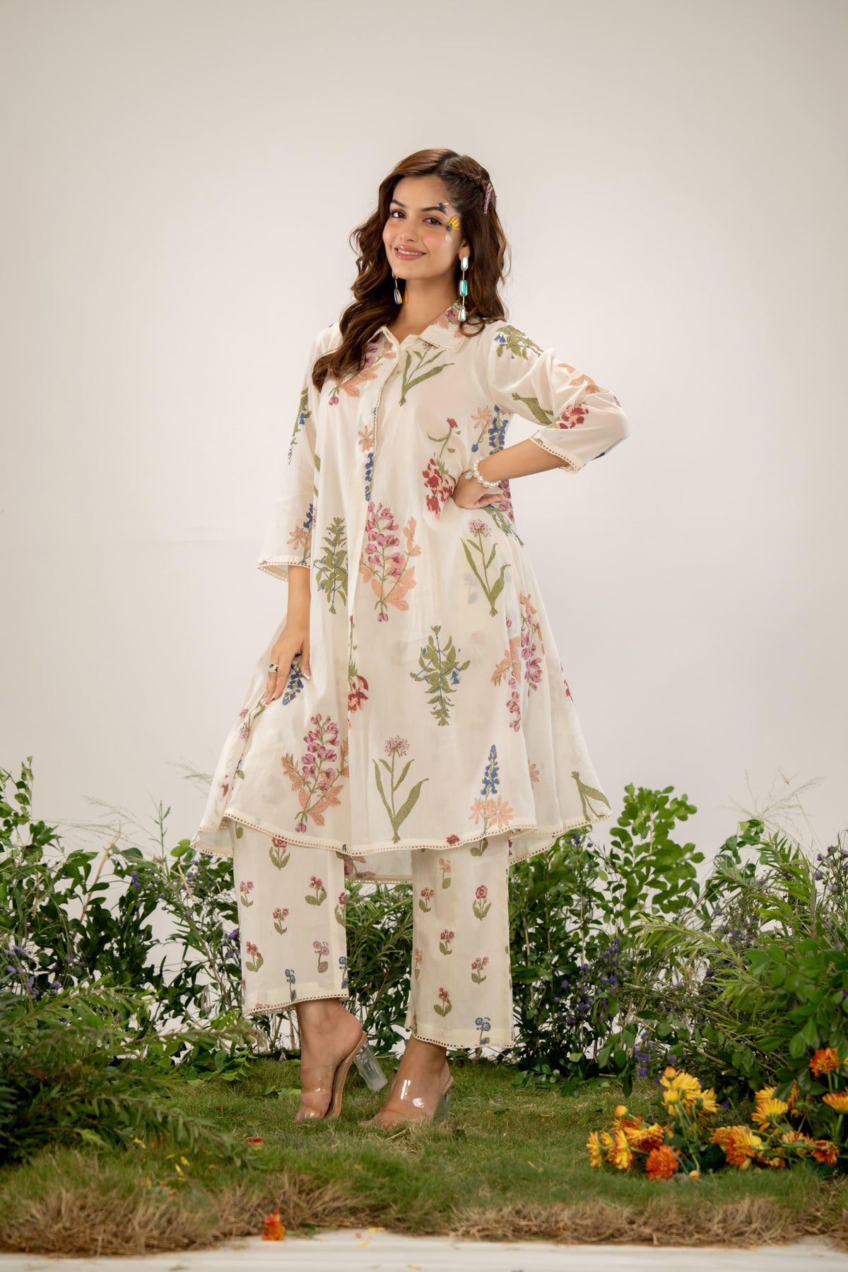 Pure mul cotton co ord set comes with lining