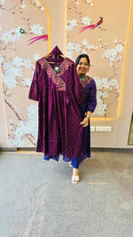 Pure cotton angrakha embroidery Mul cotton lining full suit