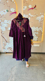 Pure cotton angrakha embroidery Mul cotton lining full suit