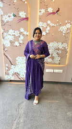 Pure cotton angrakha embroidery Mul cotton lining full suit