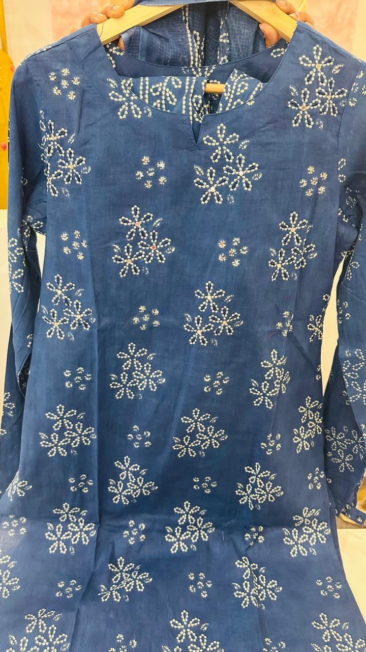 Pure cotton Churi sleeves suit set