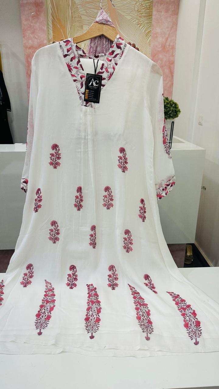 Pure chinon lining suit set