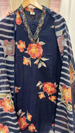 Pure cotton V neck suit set