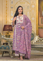 Premium cotton suit set paired with pretty yoke