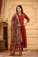 Pure cotton Anarkali suit set