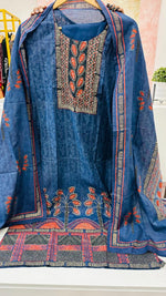 Pure cotton katha stitch suit set