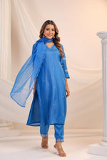 Pretty Russian silk full zari embroidery suit set