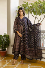 Pure cotton Anarkali full suit set