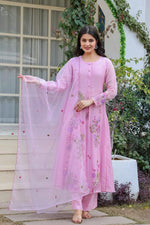 Premium Mul chanderi lining suit set with designer pocket