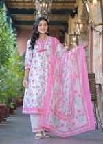Wow cotton A line Anarkali suit set