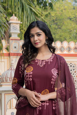 Pure premium cotton full set paired with embedded Kota doria dupatta