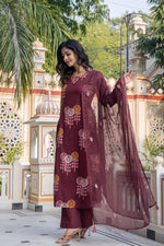 Pure premium cotton full set paired with embedded Kota doria dupatta