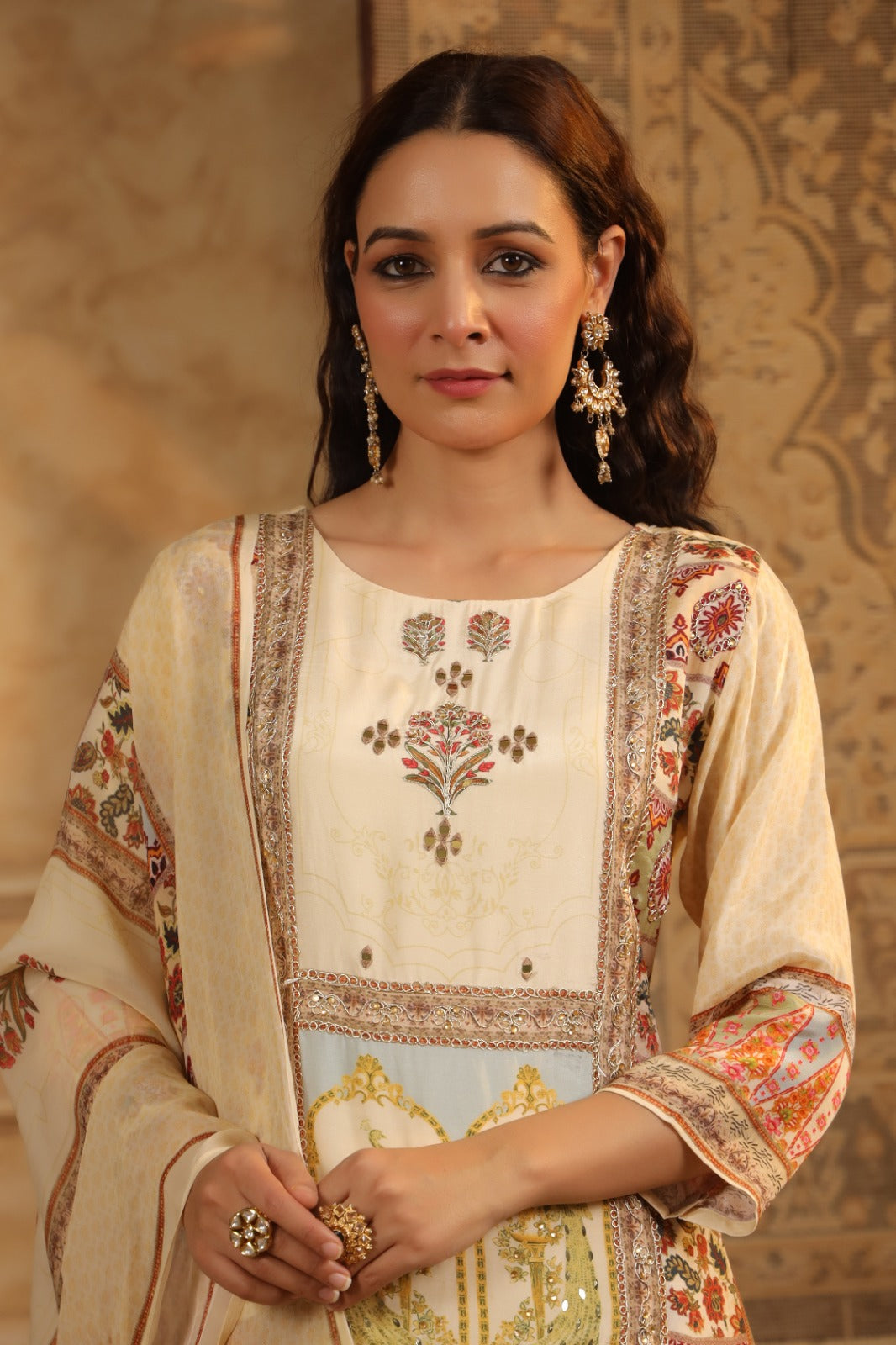 Pure muslin silk lining full suit set