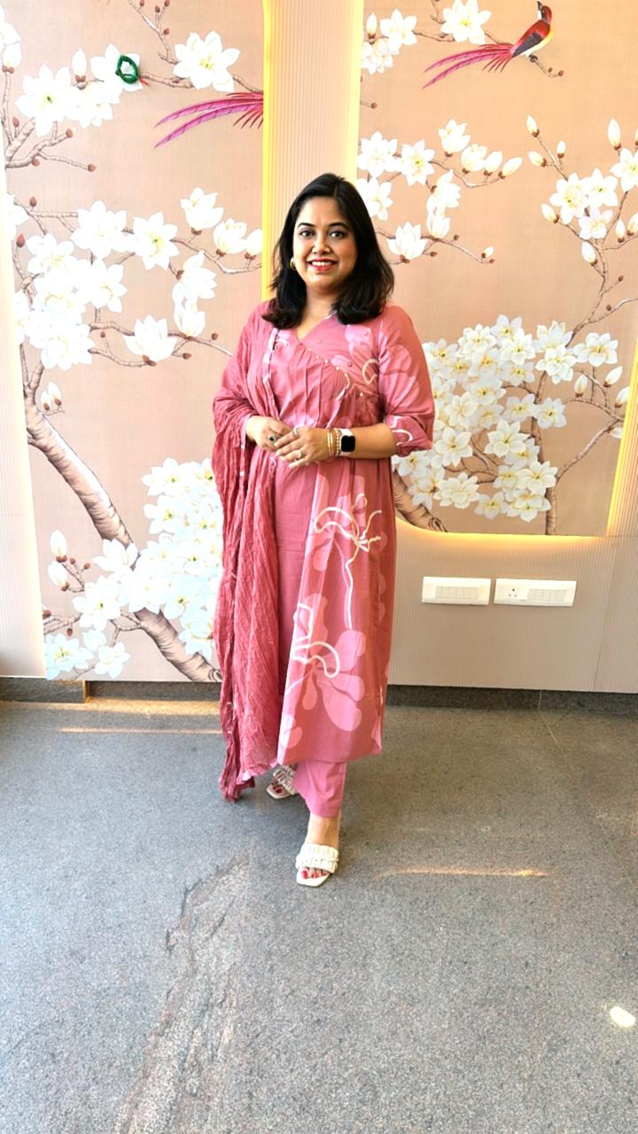 Pure cotton Alia cut suit set