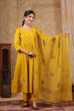 Pretty cotton full suit set with Kota doria suit