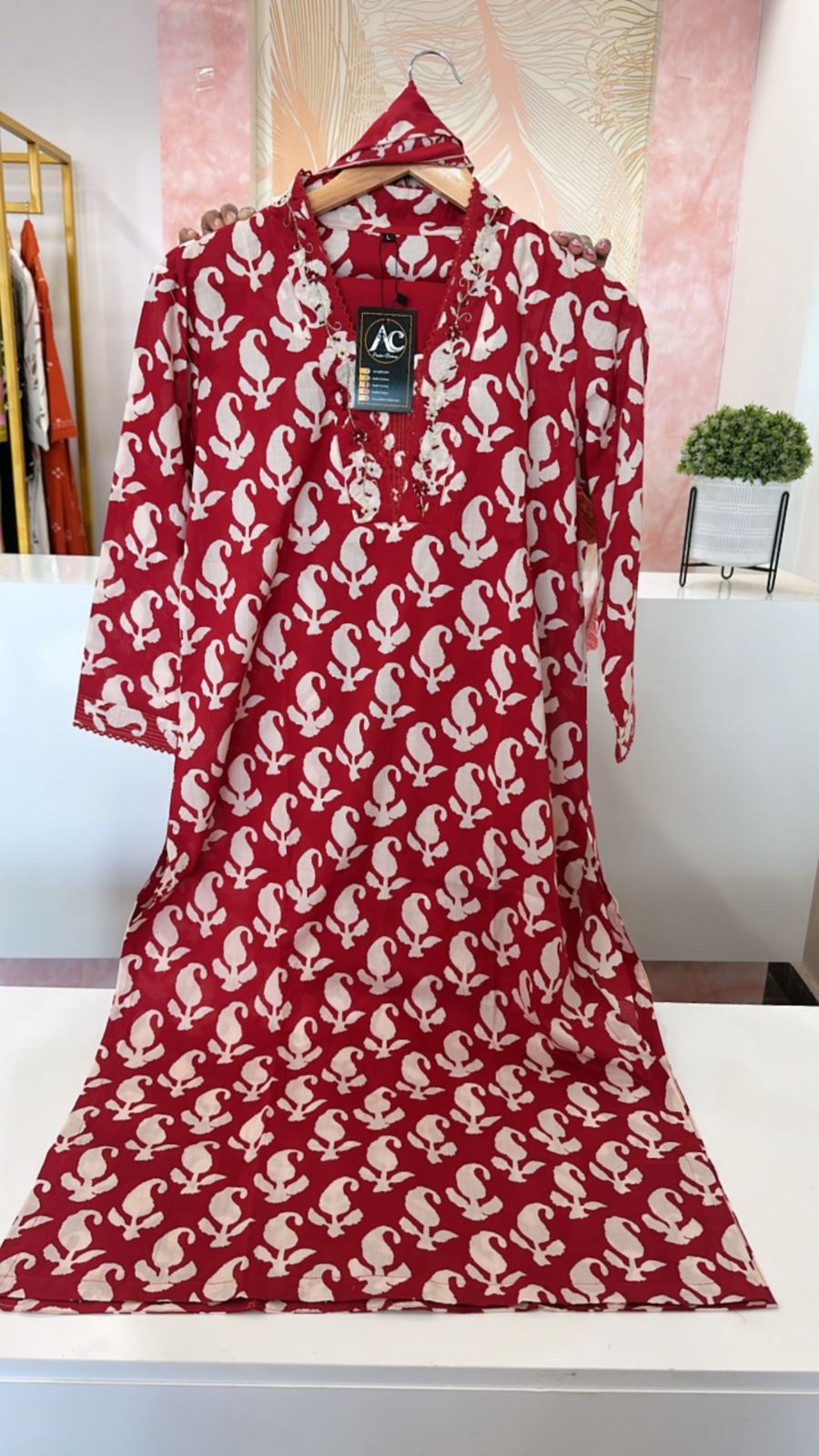 Pure cotton V neck full suit set