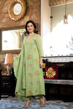 Pretty Mul cotton lining embroidered full suit set