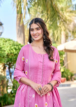 Premium cotton embroidered suit set